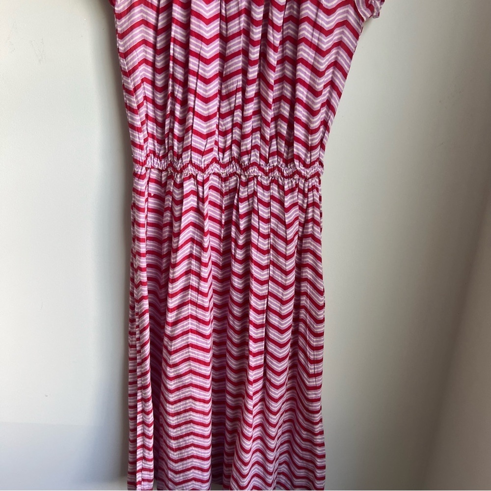 Women’s Pink Chicken Pink and White Puff Sleeve Sundress - XS - Picture 11 of 14